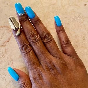 New Gold Armor Nail Ring